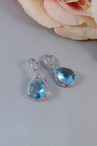 Serenity,Earrings,Aquamarine Earrings,Silver Earrings,Silver,Bride,Wedding,Aquamarine. Handmade jewelery by Valleygirldesigns on Etsy