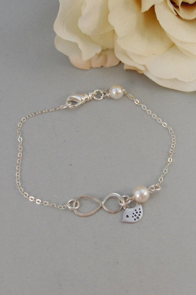 Wings Infinity,Bracelet,Bridesmaid,Sterling Silver,Infinite,Silver.Infinity,Bracelet,Wedding. Handmade jewelry by valleygirldesigns.