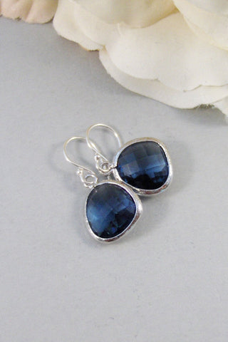 Sapphire Droplets,Sapphire Earrings,Silver Earrings,Sterling Silver,Bride,Sapphire,Blue,Wedding,Handmade by Valleygirldesigns on Etsy