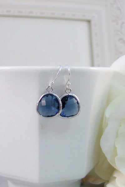 Sapphire Droplets,Sapphire Earrings,Silver Earrings,Sterling Silver,Bride,Sapphire,Blue,Wedding,Handmade by Valleygirldesigns on Etsy