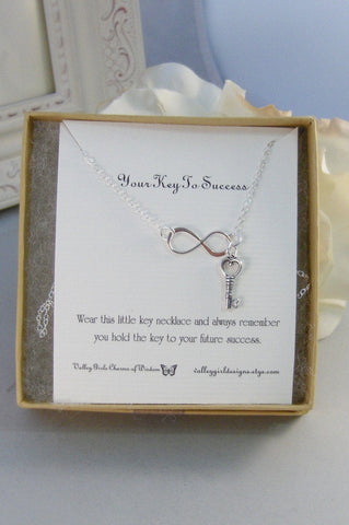 Key To Success,Necklace,Bracelet,Infinity Necklace,Infinity Bracelet,Key Necklace,Success Bracelet,Friendship Necklace,Friendship Bracelet