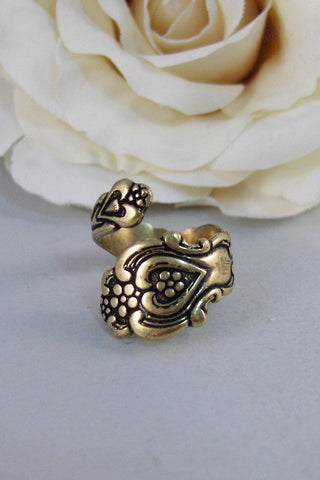 Bass Rosey Spoon,Ring,Brass Ring,Rose,Spoon Ring,,Ring,Flower Ring,Antique Ring,Antique Brass,Handmade jewelery by valleygirldesigns.