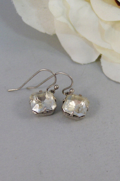 Vintage Diamonds,Earring,Vintage Earrings,Diamond,Diamond Earrings,Clear,Crystal,Rhinestone. Handmade Jewelry by valleygirldesigns.