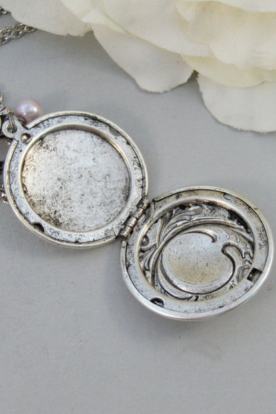 Pink Tink,Locket,Fairy,Fairy Locket,Antique Locket,Tinkerbell,Silver Locket,Flower,Pink Locket, Locket,Handmade jewelry by valleygirldesigns