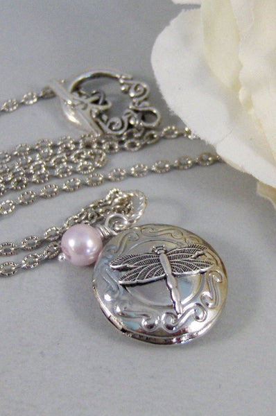 Petite Dragonfly,Locket,Necklaces,Dragongly,Silver Locket,Antique Locket,Girl,Child,Baby,Girl Locket, Handmade jewelry by valleygirldesigns.