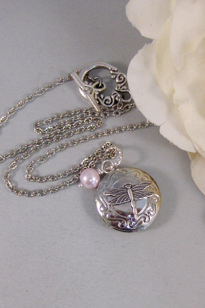 Petite Dragonfly,Locket,Necklaces,Dragongly,Silver Locket,Antique Locket,Girl,Child,Baby,Girl Locket, Handmade jewelry by valleygirldesigns.