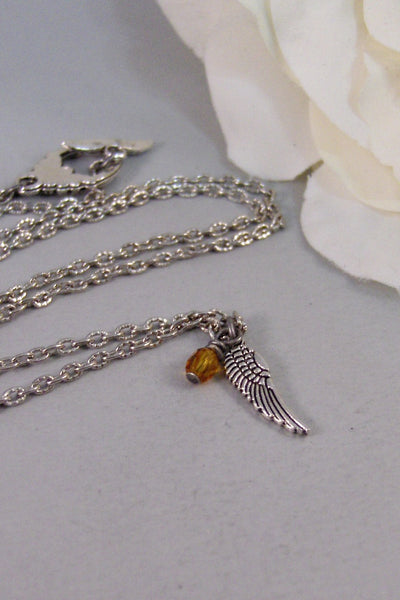 Guardian Angel,Necklace,Antique Necklace,Silver,Angel Necklace,Angel,Birthstone,Personalize,,Antique.Jewelry by valleygirldesigns.