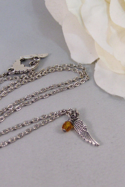 Guardian Angel,Necklace,Antique Necklace,Silver,Angel Necklace,Angel,Birthstone,Personalize,,Antique.Jewelry by valleygirldesigns.