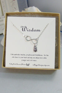 SALE/Wisdom,Necklace,Bracelet,Infinity Necklace,Owl Infinity,Silver,Owl Necklace,Owl,Infinity,Infinite,Jewelry valleygirldesigns.