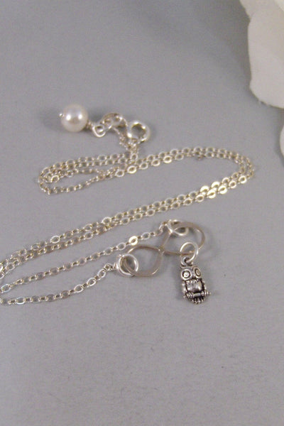 SALE/Wisdom,Necklace,Bracelet,Infinity Necklace,Owl Infinity,Silver,Owl Necklace,Owl,Infinity,Infinite,Jewelry valleygirldesigns.