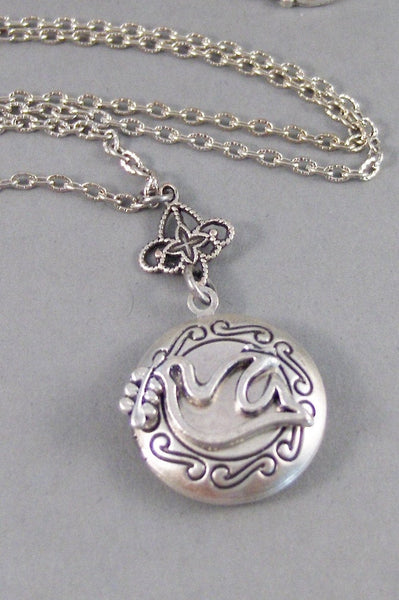 Peaceful Dove,Locket,Silver Locket,Antique Locket,Girl,Child,Baby,Girl Locket,Pink,Dove,Peace,Bird.Handmade jewelry by valleygirldesigns.