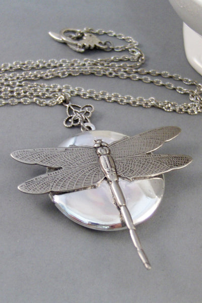 Dragonfly,Locket,Dragonfly Necklace,Dragonfly Locket,Antiqued,Charm,Silver Locket,Antique Locket. Handmade jewelery by Valleygirldesigns.