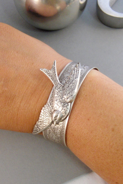 Sparrow Wing,Bracelet,Cuff,Silver Bracelet,Cuff Bracelet,Bracelet,Sparrow,Bird,Wedding,Bride.Handmade Jewelry by valleygirldesigns.