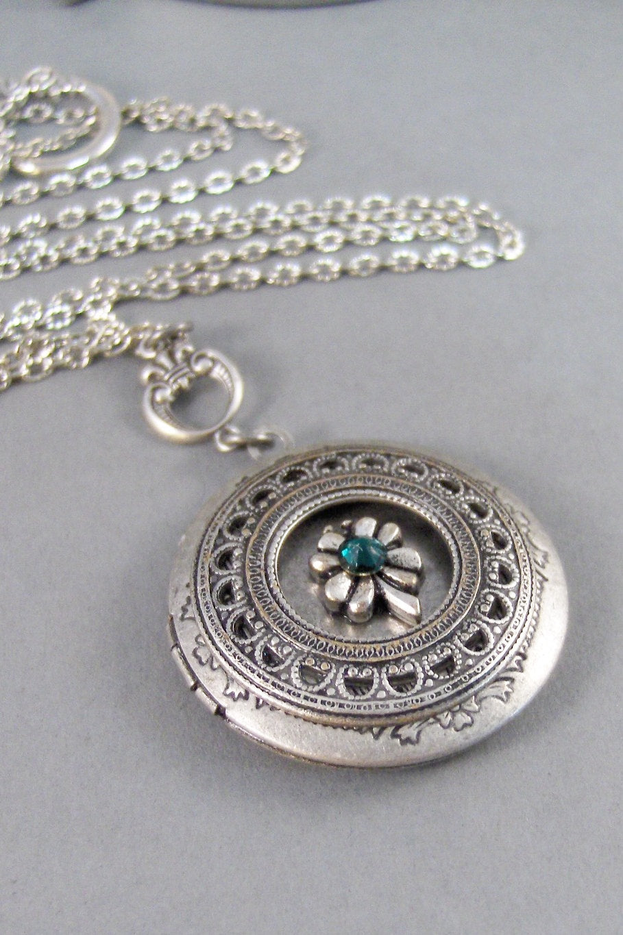 SALE Make a Wish,Locket,Silver Locket,Celtic Locket, Antique Locket,Clover,Four Leaf,Irish,Lucky,Shamrock. valleygirldesigns