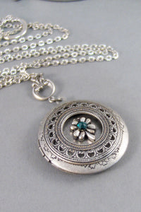 SALE Make a Wish,Locket,Silver Locket,Celtic Locket, Antique Locket,Clover,Four Leaf,Irish,Lucky,Shamrock. valleygirldesigns