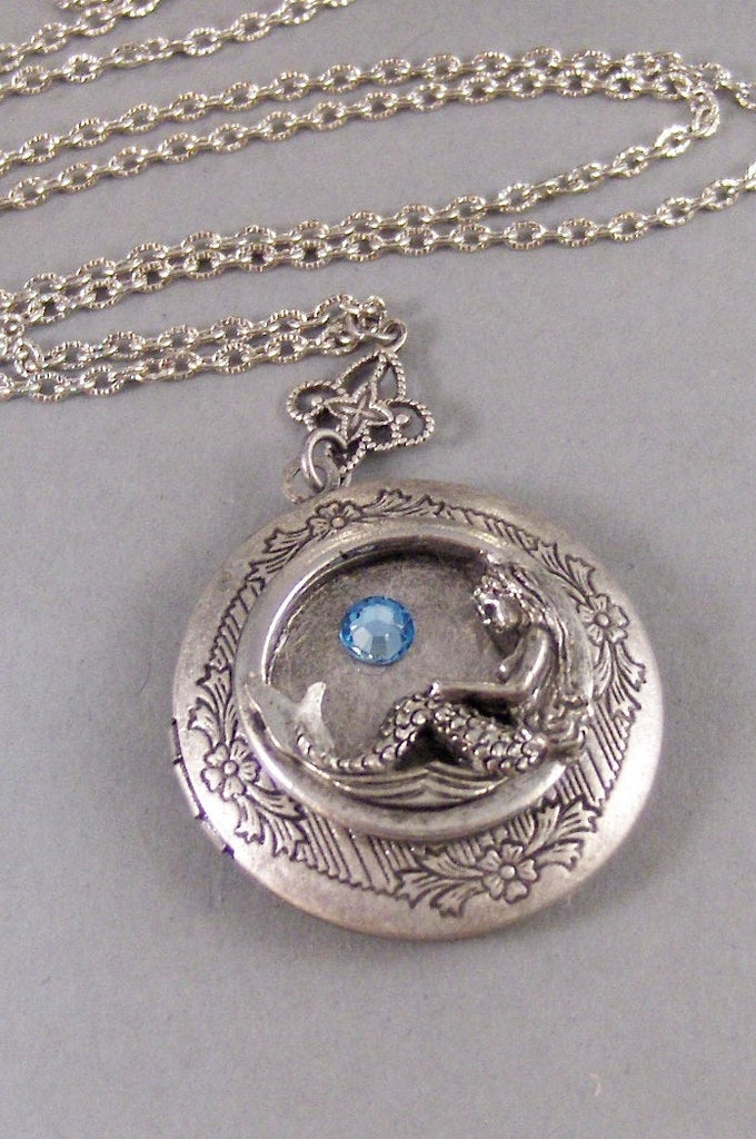 Mermaid on sale birthstone necklace