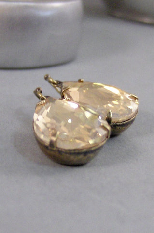 SALE Colorado Topaz,Earring,Vintage Earrings,Birthstone,Topaz Earring,Vintage Rhinestone,Yellow Stone,Yellow earring,November.
