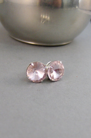 Pretty Pink Earrings,Vintage Earrings,Earrings,Silver Earrings,Pink Earrings,Blush Earrings,Stud Earrings,Post Earrings.Valleygirldesigns