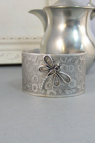 Dancing Dragonfly,Cuff,Bracelet,Cuff,Silver Bracelet,Cuff Bracelet,Bracelet,Silver,Dragonfly,Wing,Bracelet,Wedding,Bride.valleygirldesigns.