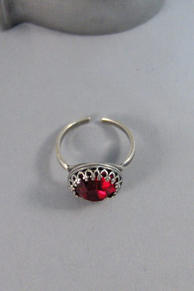 Vintage Ruby,Ring,Silver,Ruby Ring,Antique Ring,Red Ring,Wrapped,Red,Bridesmaid,Red Stone,Birthstone. valleygirldesigns.