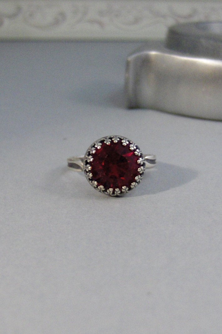 Vintage Ruby,Ring,Silver,Ruby Ring,Antique Ring,Red Ring,Wrapped,Red,Bridesmaid,Red Stone,Birthstone. valleygirldesigns.