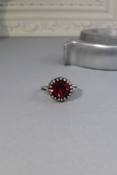 Vintage Ruby,Ring,Silver,Ruby Ring,Antique Ring,Red Ring,Wrapped,Red,Bridesmaid,Red Stone,Birthstone. valleygirldesigns.