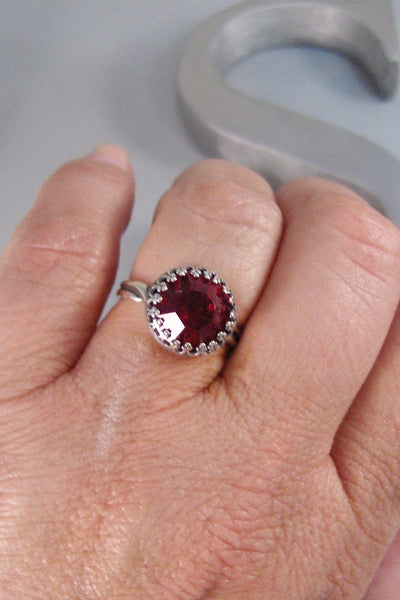 Vintage Ruby,Ring,Silver,Ruby Ring,Antique Ring,Red Ring,Wrapped,Red,Bridesmaid,Red Stone,Birthstone. valleygirldesigns.