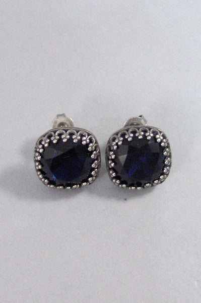 Ocean Sapphire,Earring,Post Earring,Post,Stud,Sapphire,Blue,Blue Stones Silver Earrings,Blue Topaz,Brithsotne,BrithstoneValleygirldesigns.