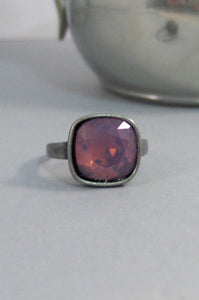 Lavender Opal,Ring,Silver,Lavender Ring,Purple Ring,Lavender Ring,Purple Stone, Jewelry,Antique Ring,February,Birthstone,valleygirldesigns.