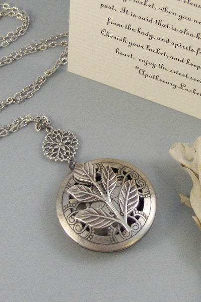 Scented Sage,Locket,Silver,Apothecary,Sage,Sage Locket,Sage Scent Locket,Scent Locket,Antique Locket,Jewelry,Herbal. valleygirldesigns.