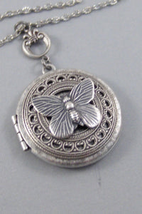 Flutter By Night, Butterfly,Necklace,Locket,Butterfly,Silver Locket, Butterfly Locket,Wings,Silver,Butterfly Necklace,Butterfly Jewelry,