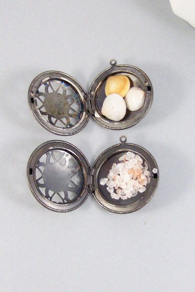 SALE Shell,Locket,Silver,Apothecary,Choose Your Scent,Lavender,Rose, Scent Locket,Bird,Shell Locket,Shell Necklace,valleygirldesigns.