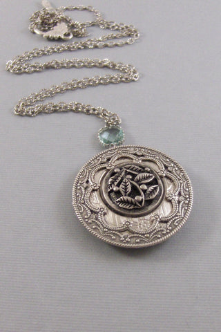 Fall Berries,Locket,Gold,Silver,Silver Locket,Leaves,Berries,Fall Necklace,Antiqued,Charm,Necklace,Pendant. jewelery by Valleygirldesigns.