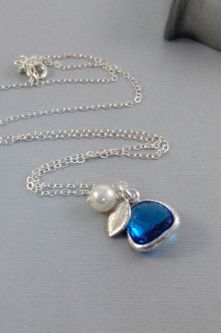 Topaz Blossom,Necklace,Blue,Birthstone,Blue Topaz,Blue Topaz Necklace,Silver Necklace,Wedding,Birdesmaid,Sterling Silver,Valley Girl Designs