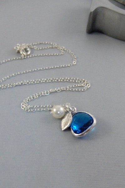 Topaz Blossom,Necklace,Blue,Birthstone,Blue Topaz,Blue Topaz Necklace,Silver Necklace,Wedding,Birdesmaid,Sterling Silver,Valley Girl Designs