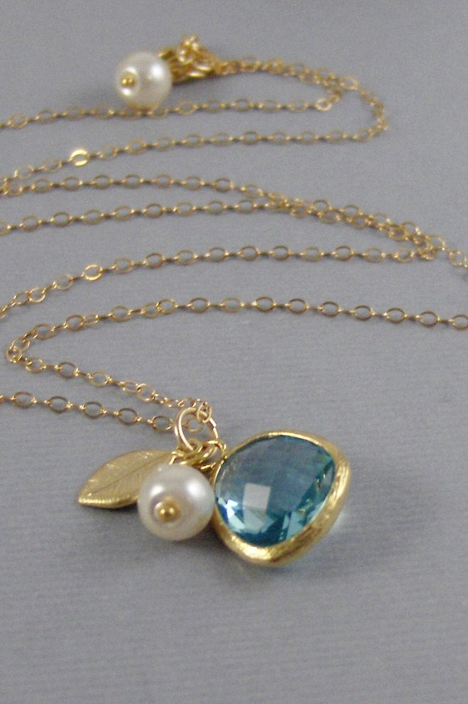 Aquamarine Gold,Necklace,Gold Necklace,Aquamarine Necklace,Bride,Wedding,Blue Stone,Bridesmaid,Aqua,Aqua Necklace,Blue valleygirldesigns.