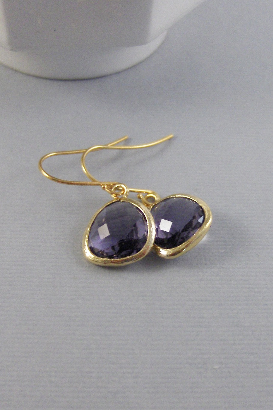 Amethyst Drop,Purple Earring,Handmade Amethyst Earring,Earring,Amethyst Earring,Gold Earrings,Wedding,Bride,Purple Stone valleygirldesigns.