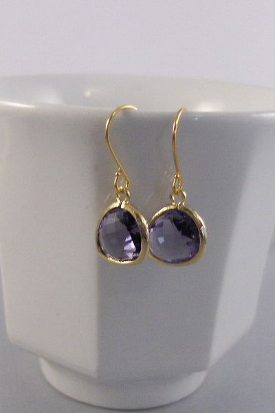 Amethyst Drop,Purple Earring,Handmade Amethyst Earring,Earring,Amethyst Earring,Gold Earrings,Wedding,Bride,Purple Stone valleygirldesigns.