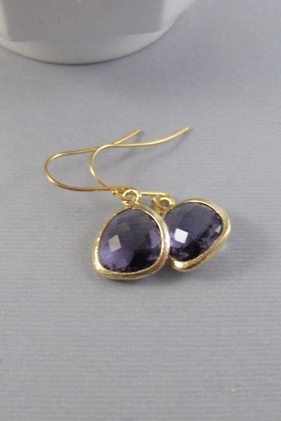 Amethyst Drop,Purple Earring,Handmade Amethyst Earring,Earring,Amethyst Earring,Gold Earrings,Wedding,Bride,Purple Stone valleygirldesigns.