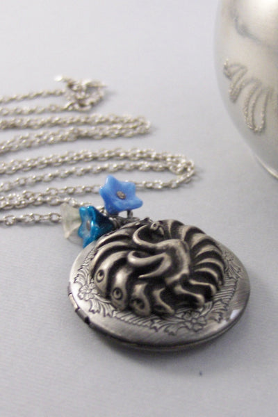 SALE Floral Peacock,Silver Locket,Antique Locket,Peacock,Peacock Necklace,Peacock Locket,Bird Necklace,Bird Locketvalleygirldesigns .