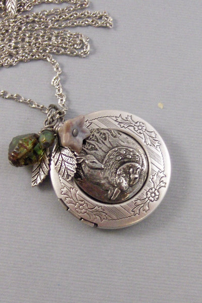 Little Fawn,Deer,Deer Locket,Silver Locket,Silver Necklace,Deere,Dear,Silver,Woodland,Antique Locket.Deer Necklace,Deer  valleygirldesigns.