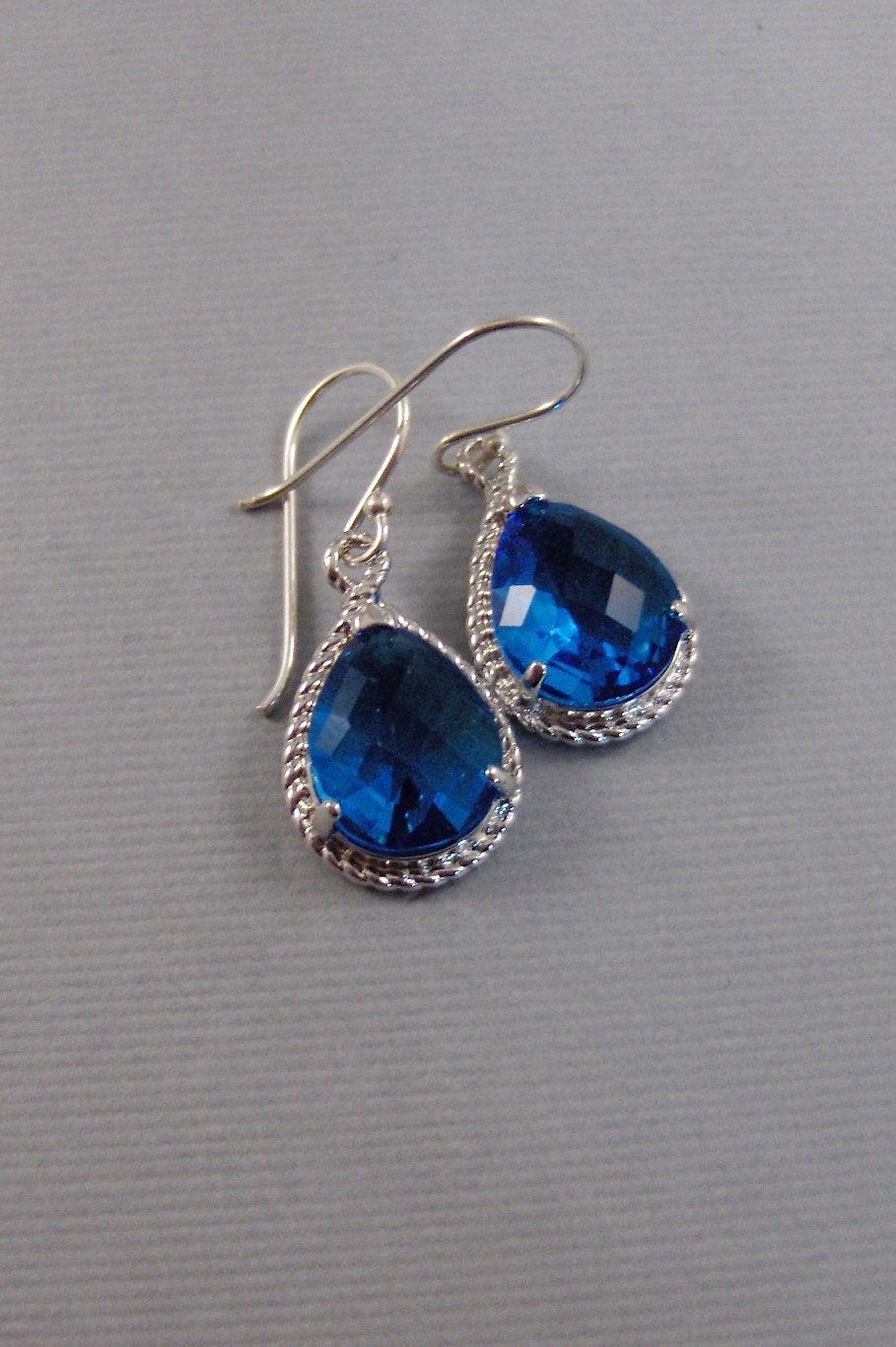 Blue Topaz,Earring,Silver Earrings,Teal,Aqua,December Birthstone,Wedding,Bride,Crystal. Handmade jewelery by valleygirldesigns.