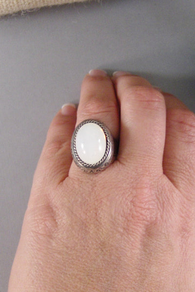 Full Moon,Ring,Moonstone Ring,Moonstone,Vintage,Vintage Ring,Adjustable,Bridesmaid,Moon,Goddess,Opal,White valleygirldesigns.