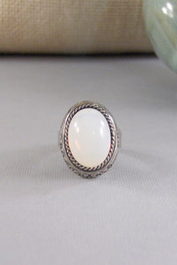 Full Moon,Ring,Moonstone Ring,Moonstone,Vintage,Vintage Ring,Adjustable,Bridesmaid,Moon,Goddess,Opal,White valleygirldesigns.