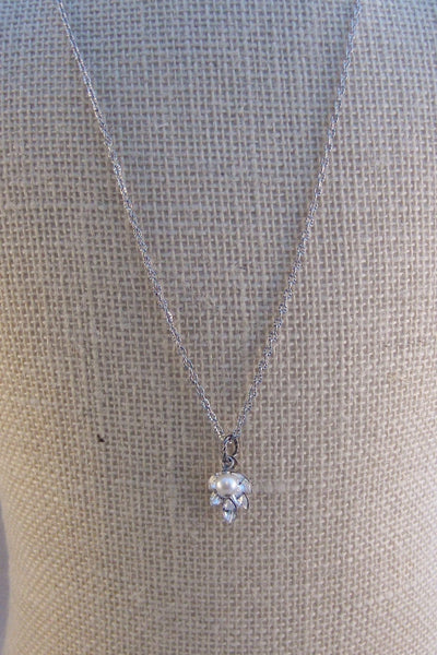 Vintage Diamond,Necklace,Pendant,Silver Necklace,Diamond,Vintage,Vintage Rhinestone,Diamond Necklace. Jewelery by valleygirldesigns.