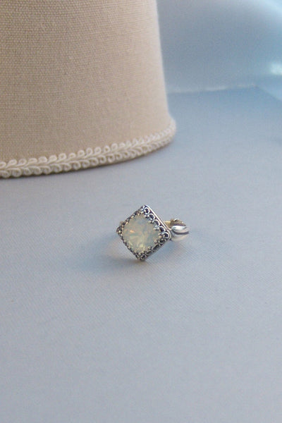 SALE Princess Opal,Ring,Moonstone Ring,Moonstone,Swarovski,Swarovski Crystal,Swarovski Ring,Bridesmaid,Moon,Goddess,Opal,White,Swarovski
