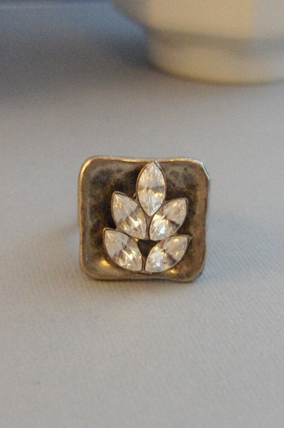 Eden,Ring,Silver,Diamond Ring,Crystal Ring,Statement Ring,White Flower Ring,Flower Ring,Silver,Vintage Ring,Diamond Ring,valleygirldesigns.