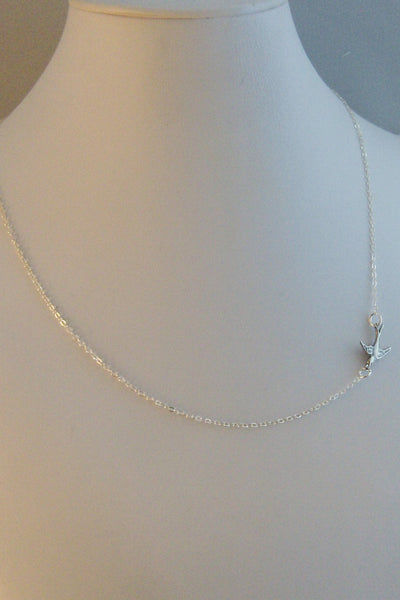 Sterling Gypsy Sparrow,Sterling Silver,Necklace,Wedding,Sparrow Necklace,Sparrow,Sterling Bird Necklace,Silver Bird,Bird,valleygirldesigns.