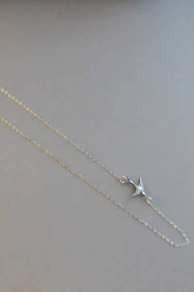 Sterling Gypsy Sparrow,Sterling Silver,Necklace,Wedding,Sparrow Necklace,Sparrow,Sterling Bird Necklace,Silver Bird,Bird,valleygirldesigns.