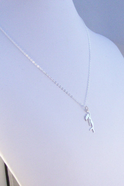 Mermaid Necklace,Sterling Silver,Mermaid,Silver Bracelet,Bride,Wedding,Mermaid,Ocean Necklace,Siren,Nautical Necklace,Swim valleygirldesigns